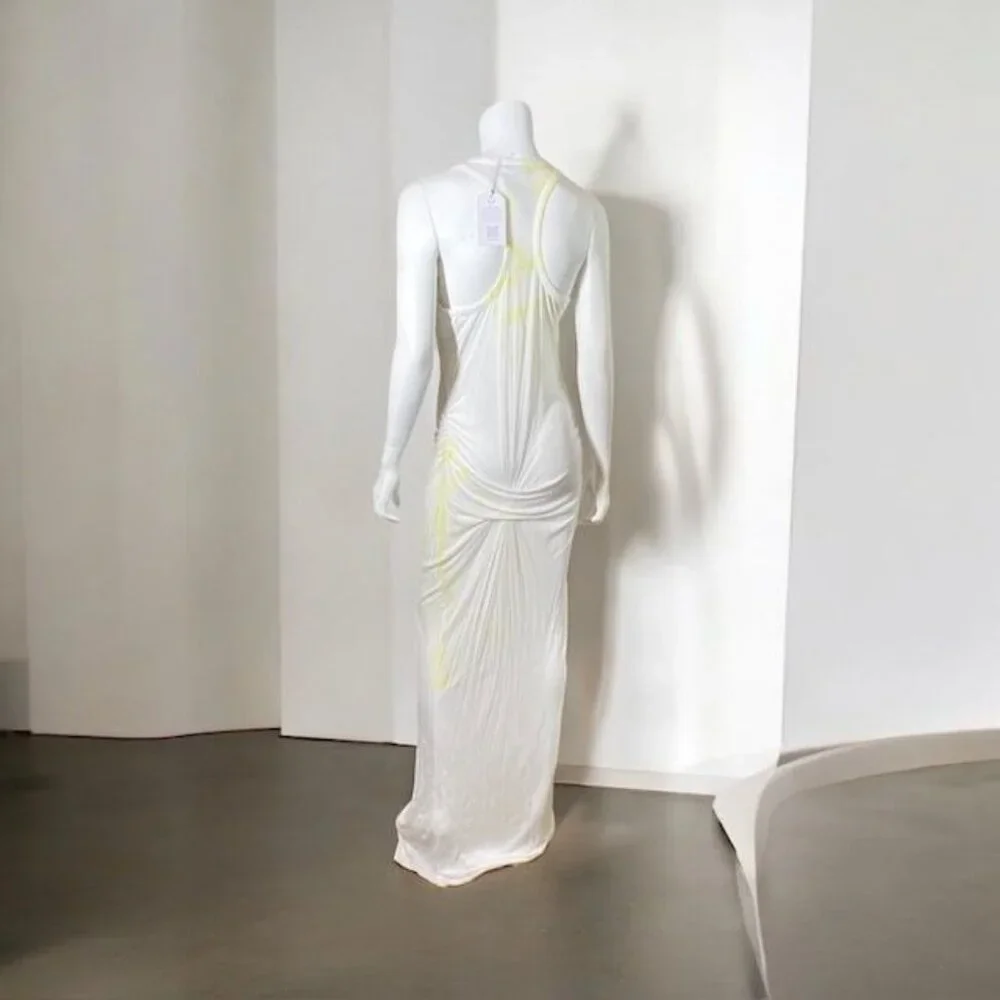 Young Fabulous & Broke Maxi Dress White Yellow, Size Large - Picture 10 of 13